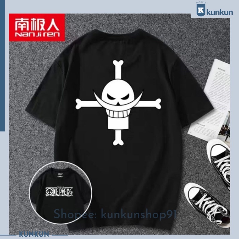 Áo Thun Tay Lửng Băng Râu Trắng - One Piece Cực Chất