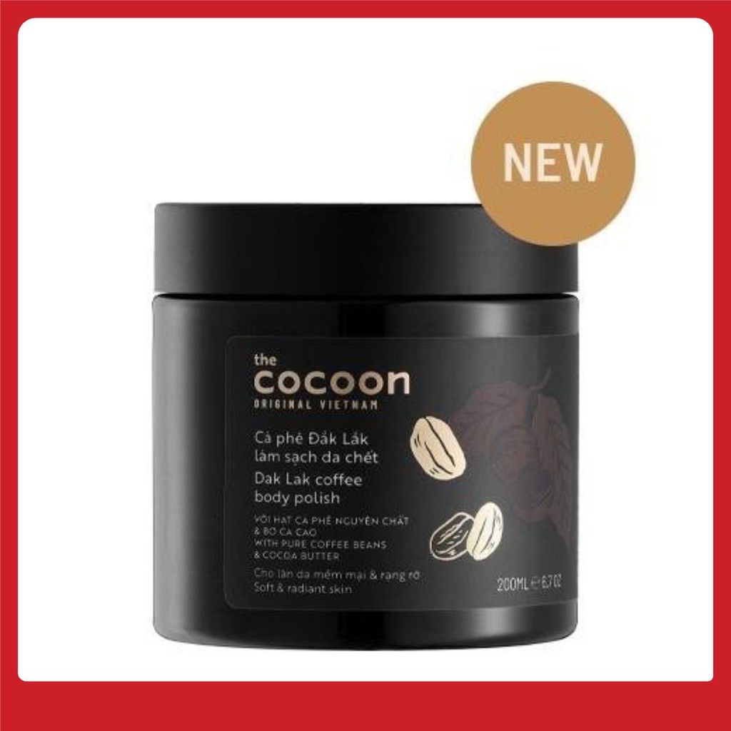 TẨY DA CHẾT TOÀN THÂN Cocoon Dak Lak Coffee Body Polish 200ml Từ Cà Phê Đắk Lắk