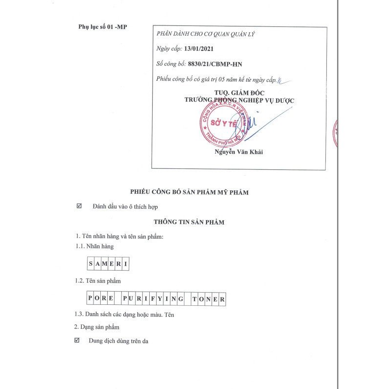 Nước Cân Bằng Pore Purifying Toner Sameri | BigBuy360 - bigbuy360.vn