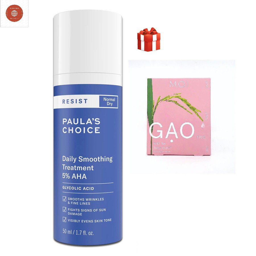 [HÀNG CÔNG TY ] Tẩy Da Chết, Làm Sáng và Mềm Da Paula's Choice Resist Daily Smoothing Treatment 5% AHA Fullsize 50ml