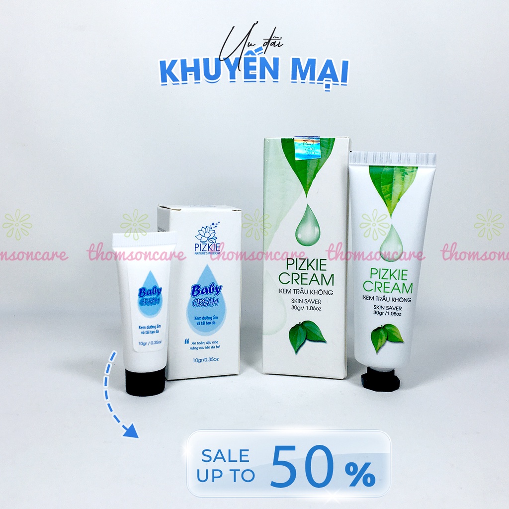 Kem trầu không Pizkie, giảm hăm, rôm sảy, côn trùng cắn, chăm sóc da cho bé - Mẫu mới
