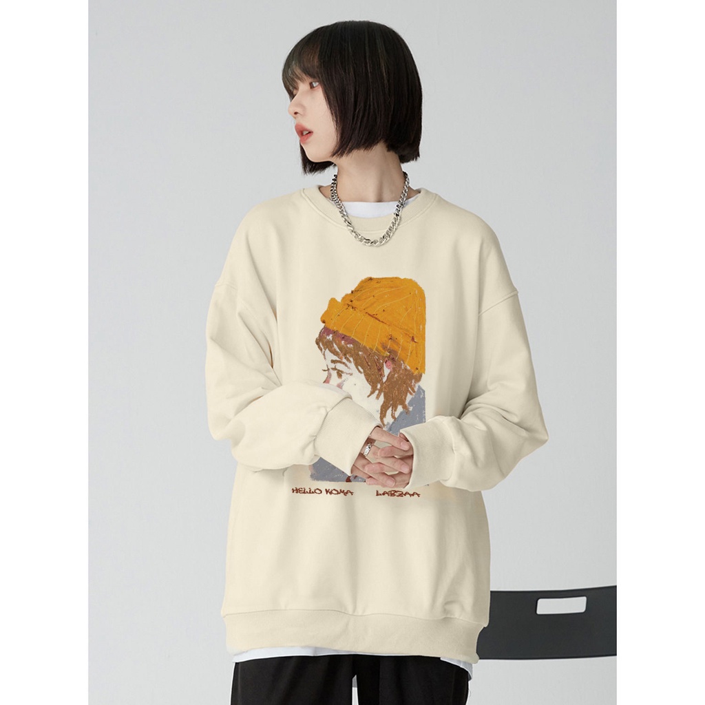 Áo sweater mỏng cổ tròn tay dài dáng rộng phong cách Hàn Quốc thời trang mùa thu cho nữ 2021 | BigBuy360 - bigbuy360.vn
