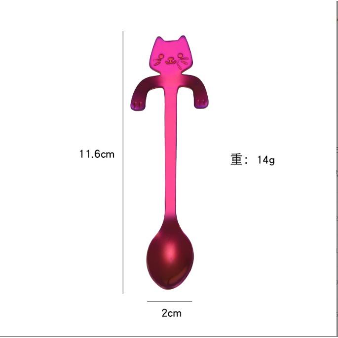 Thìa Mèo Pha Cafe Siêu Cute Có Tay Treo Cốc Tiện Lợi