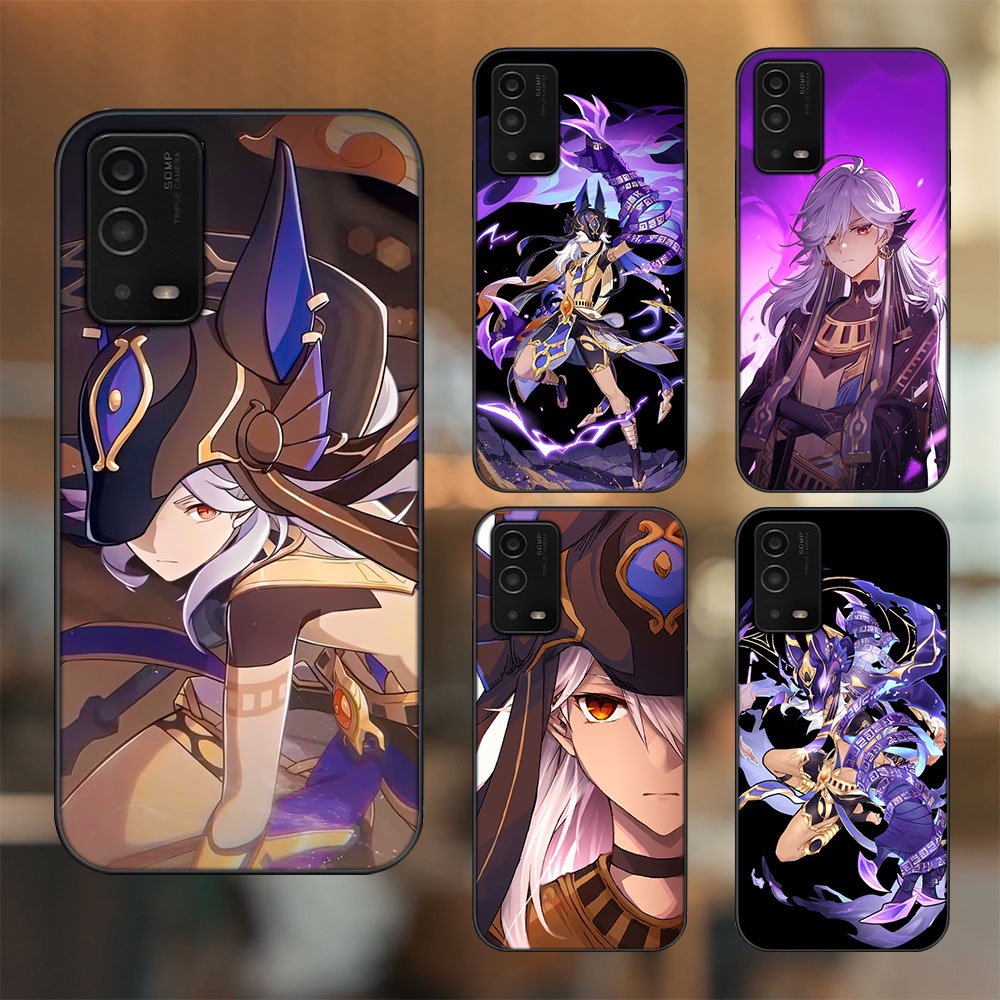 Ốp lưng Oppo A55 4G, A55 5G viền đen in hình Cyno Genshin Impact