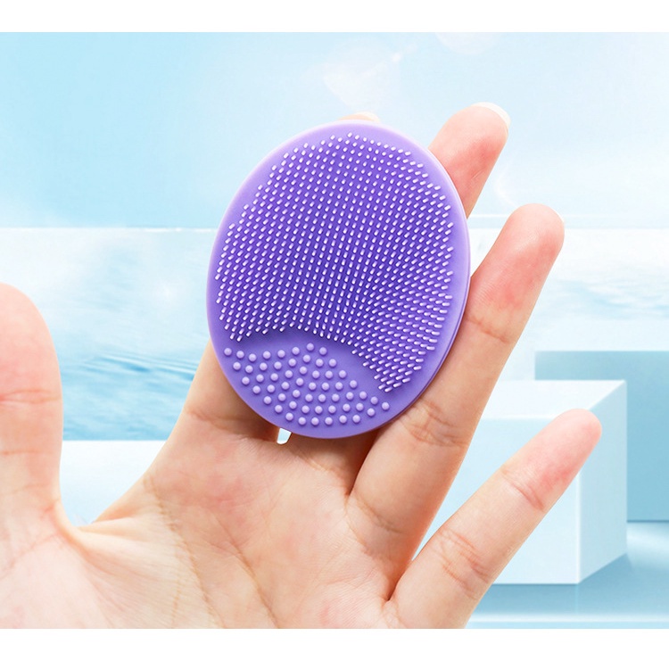 Miếng rửa mặt, gội đầu sillicon cho bé giúp tạo bọt, làm sạch da mặt, tẩy tế bào chất