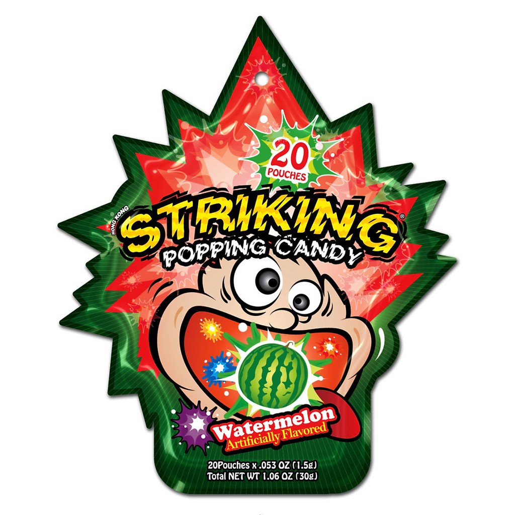 Kẹo Nổ Chính Hãng Striking Popping Candy Gói 30g Gồm 20 Gói Nhỏ - Đủ Mùi Vị