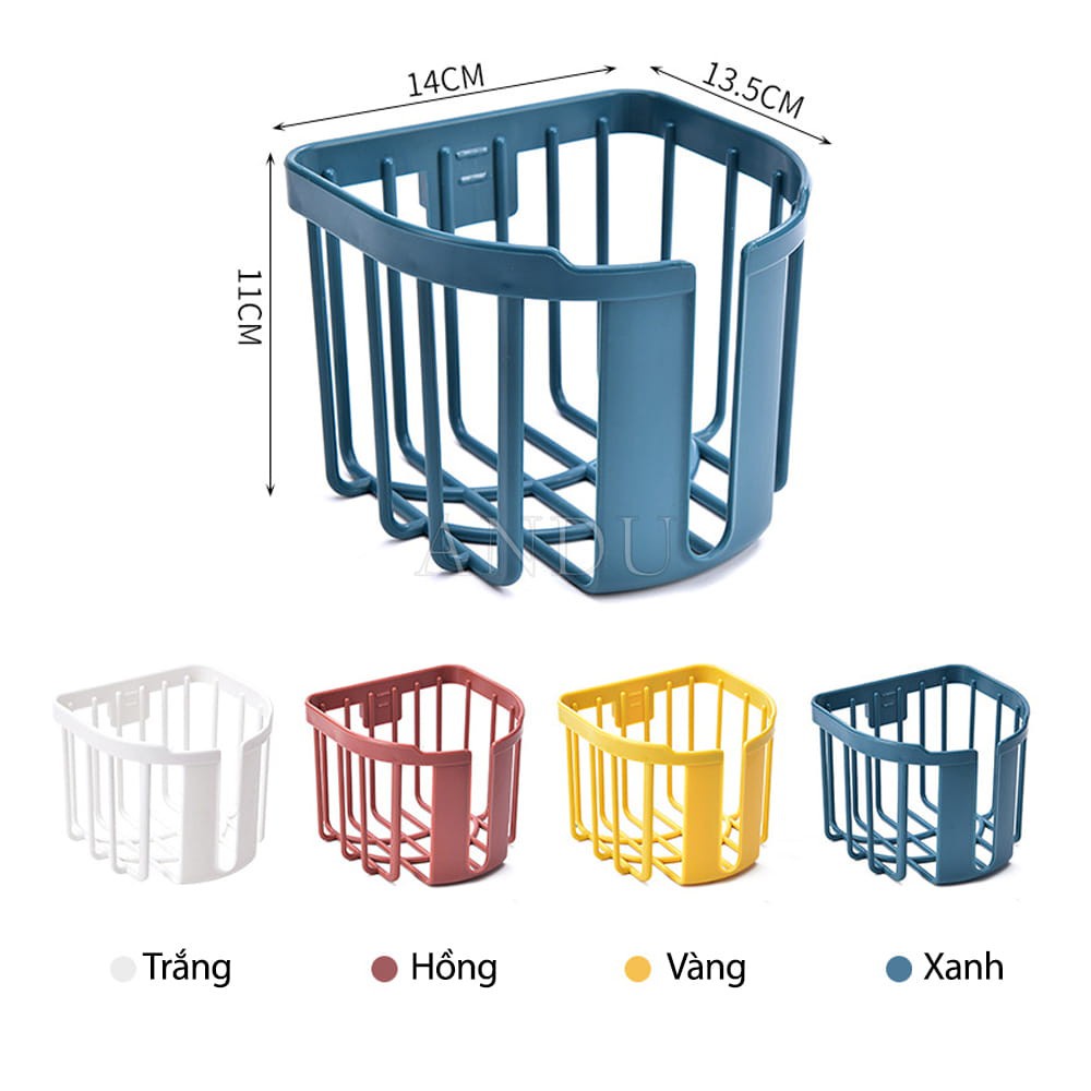 Giỏ Nhựa Dán Tường Đựng Giấy Vệ Sinh Giỏ Đựng Đồ Trong Phòng Tắm