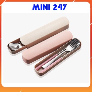 Bộ Muỗng Đũa hộp đựng lúa mạch
