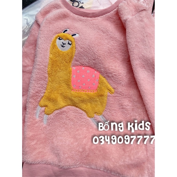 Bộ Bông Bé Gái Mặc Nhà Thú Hồng Hema