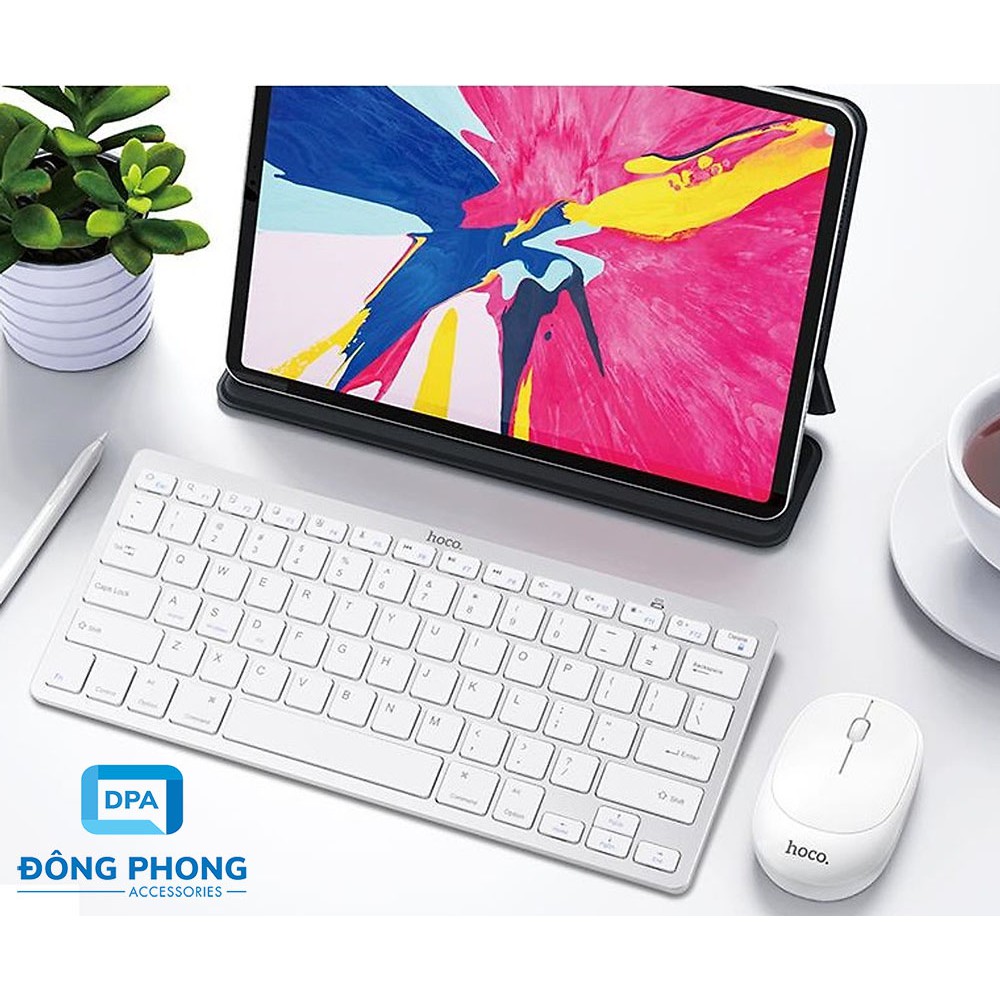 Combo Chuột &amp; Bàn Phím Không Dây Hoco Di05 Chính Hãng Kết Nối Qua Bluetooth