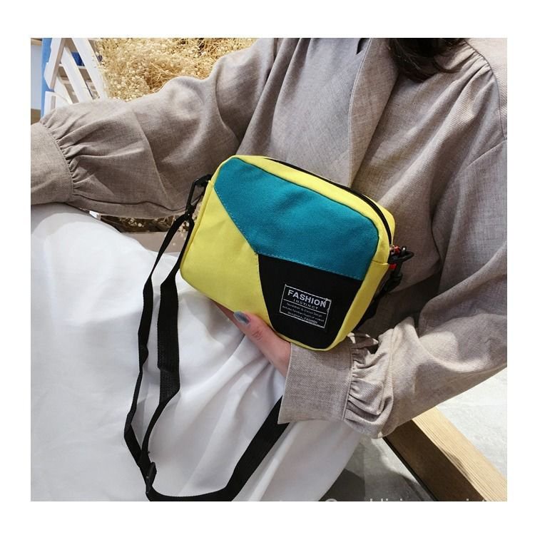 Shoulder Bag Canvas Bag Korean Style2021New Shoulder Messenger Bag Simple Versatile Large Capacity Artistic Personality