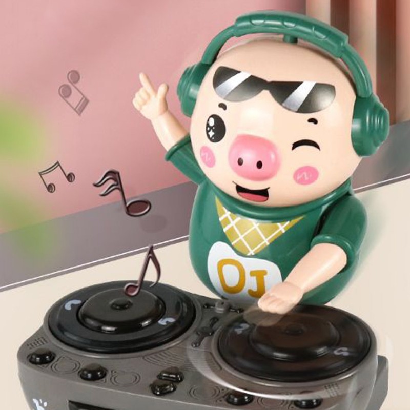 Nhạc điện tử PigToy cho trẻ em DJ-Pig Đồ chơi âm nhạc mới cho trẻ em Khiêu vũ với đầy màu sắc