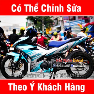 Tem Trùm Exciter 150 Trắng Xanh Ngọc