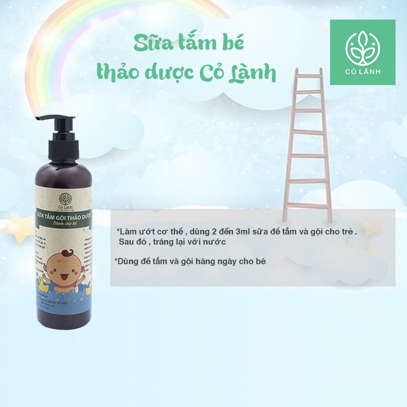 Sữa tắm Mướp Đắng cho Bé Cỏ Lành 250Ml Xóa rôm sảy cho bé yêu