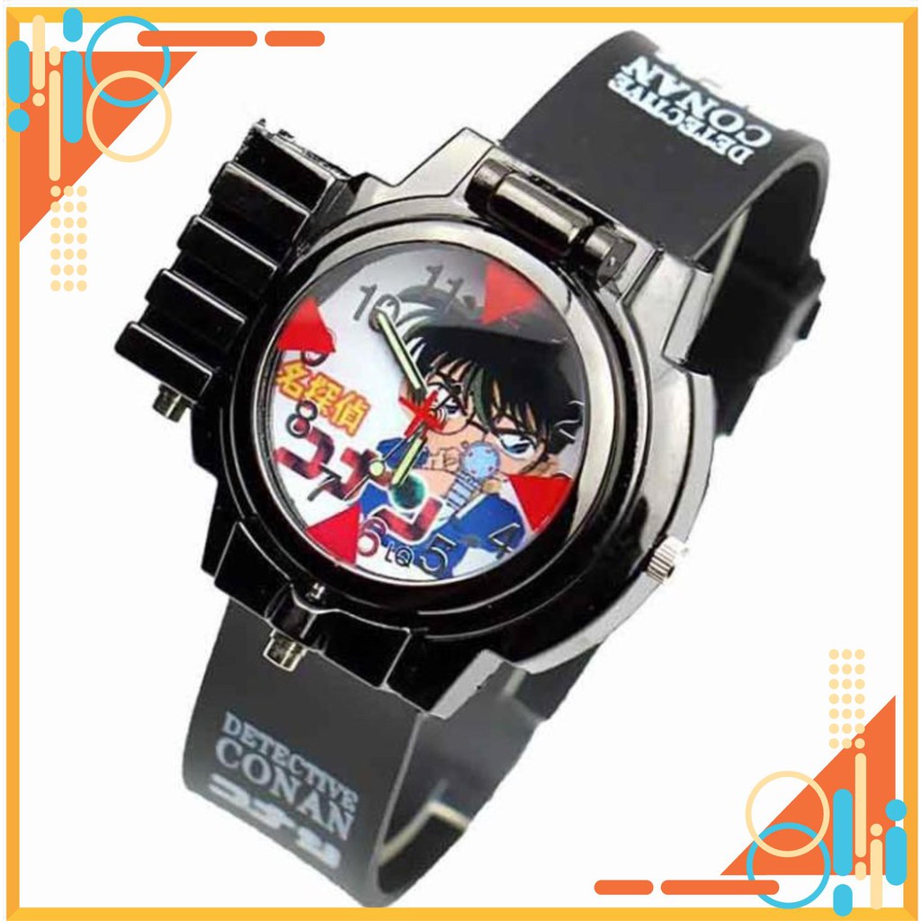 [CỰC RẺ] Đồng Hồ Conan Dành cho trẻ em có tia laser