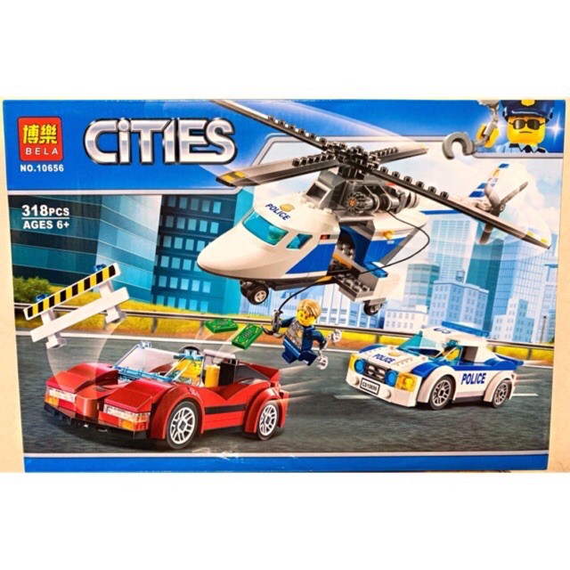 Lego City - Lepin 02018 , Bela 10656 ( Xếp Hình Cuộc Truy Bắt Tội Phạm 318 Mảnh )