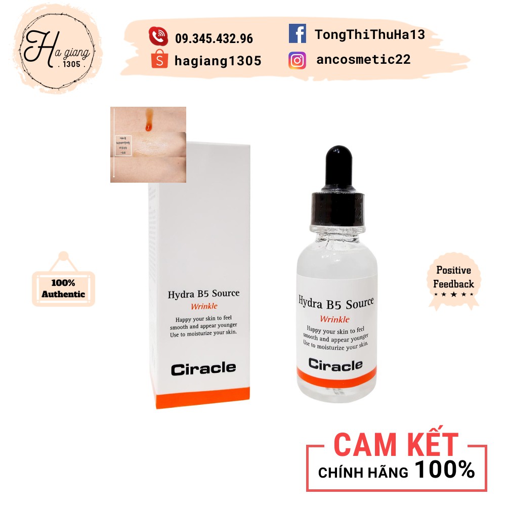 Tinh Chất Làm Trắng Ciracle Hydra B5 Source Wrinkle, Serum B5 Ciracle làm trắng