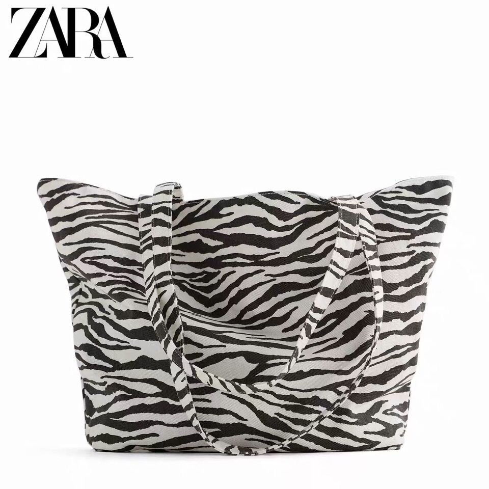 Túi Tote Zara Họa Tiết Ngựa Vằn Thời Trang Năm 2021 Cho Nữ