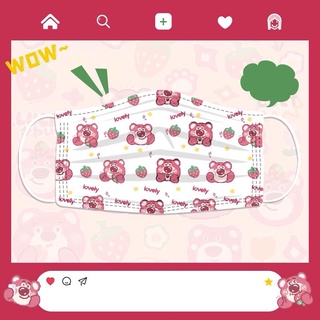 Khẩu trang thỏ stella lou, gấu lotso họa tiết dễ thương