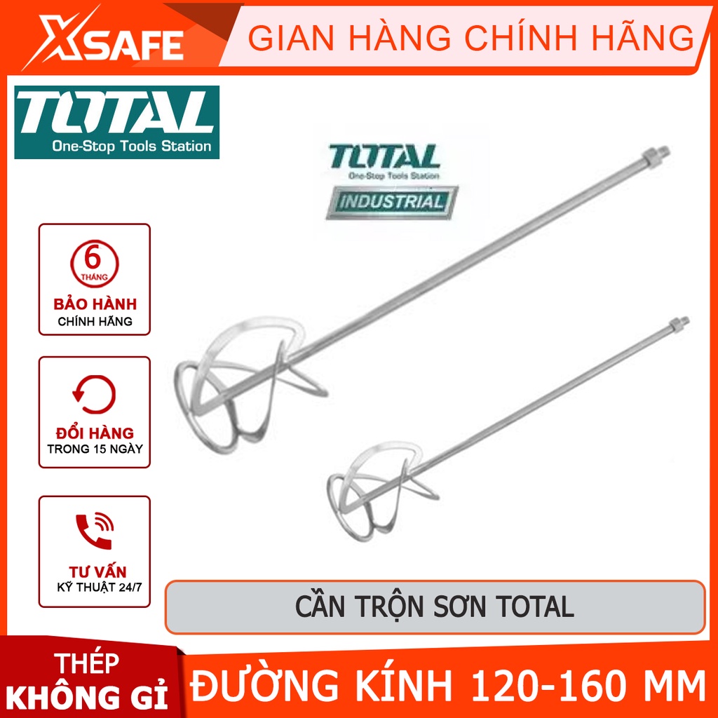 Cần trộn sơn TOTAL Phụ kiện máy khuấy sơn tổng chiều dài 600mm, gắn với khớp nối M14x2 - [XSAFE]