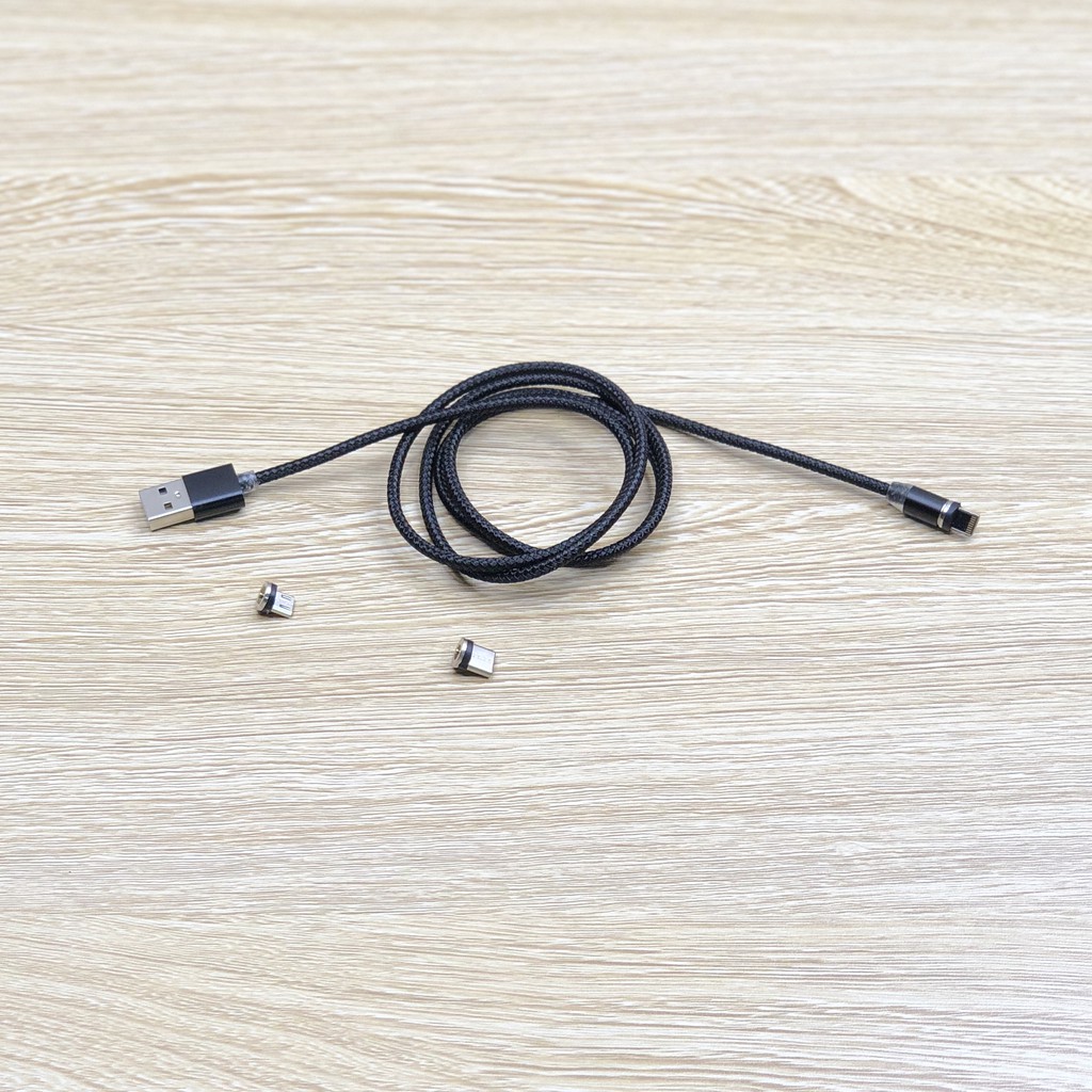 Cáp sạc nam châm 3 đầu đa năng Lightning, Micro USB, Type C