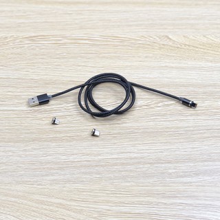 Cáp sạc nam châm 3 đầu đa năng Lightning, Micro USB, Type C