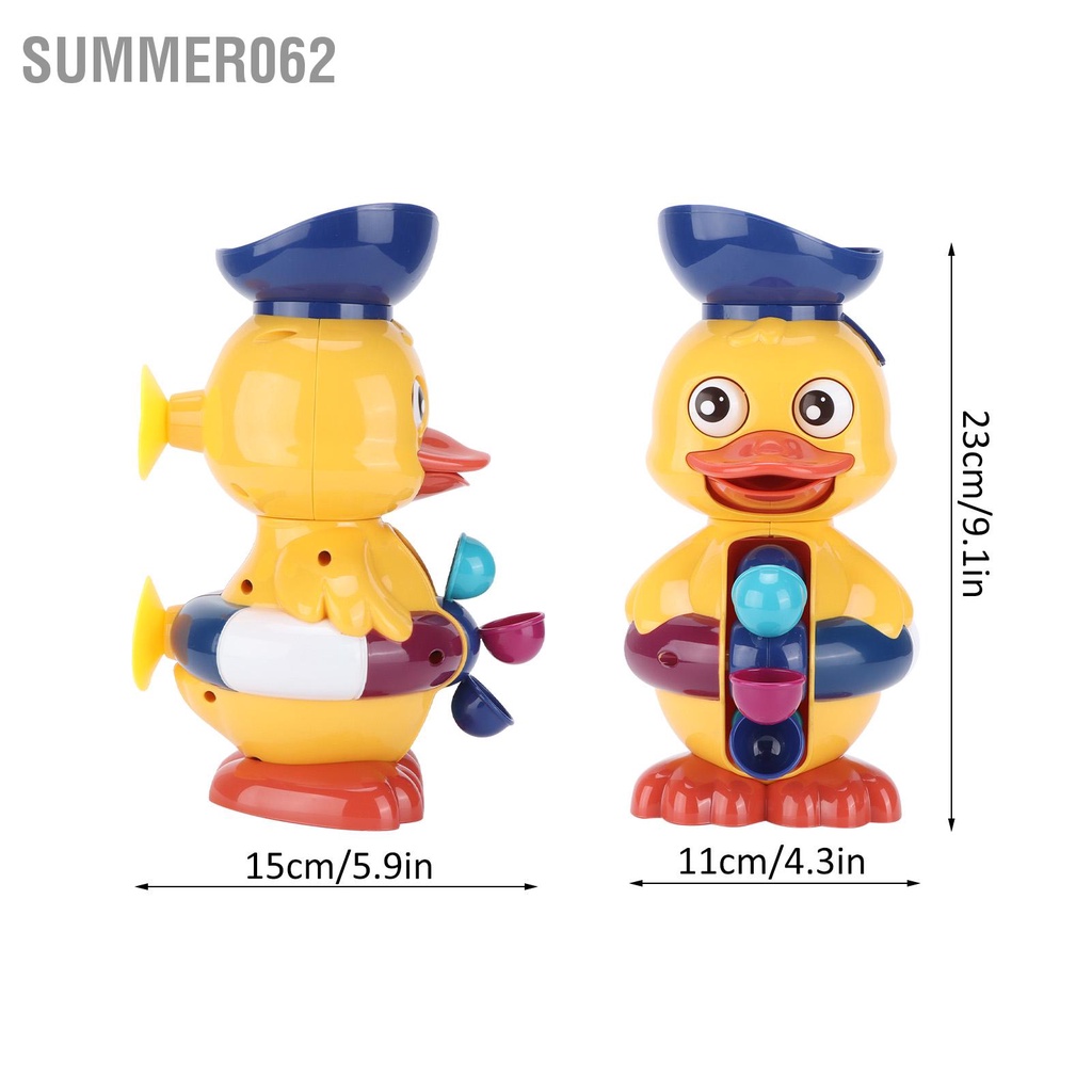 [Hàng Sẵn] Đồ chơi bồn tắm cho trẻ mới biết đi vịt với con quay / mắt có thể xoay được【Summer062】
