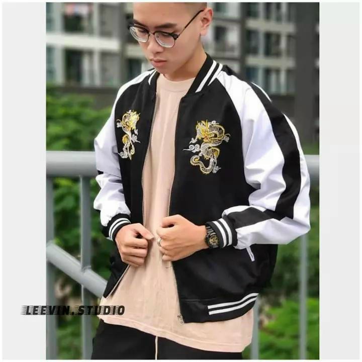 Aó Khoác Dù Nữ Kiểu Bomber Thêu Hình Con Rồng Sành Điệu Đang Được Nhiều Bạn Trẻ Săn Đón UTS