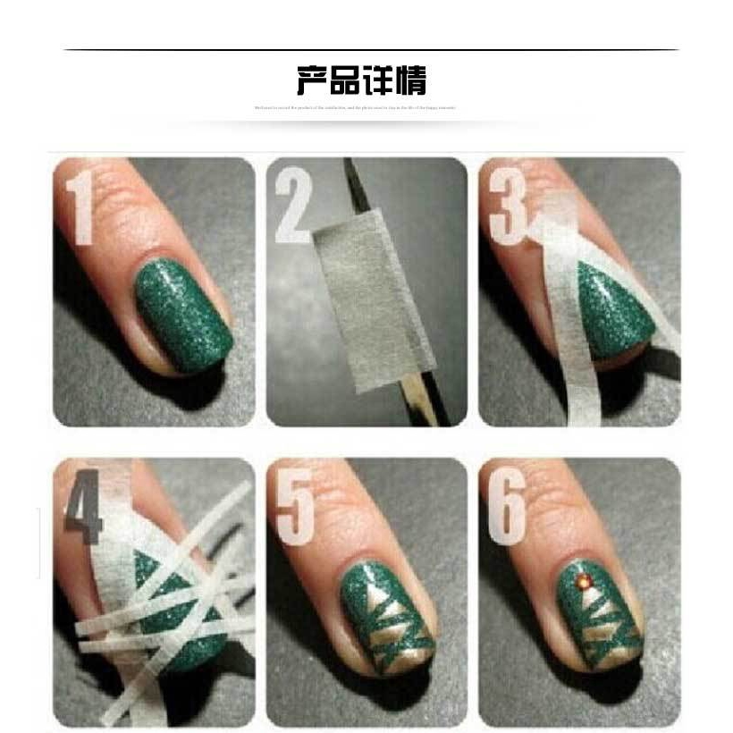 Cuộn băng keo màu trắng 0.5cm*17m dùng trang trí móng tiện dụng