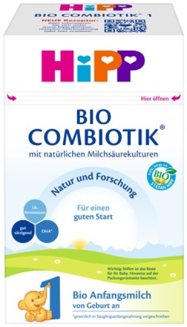 🌈(Bill Đức)Sữa HIPP Combiotik organic Pre, 1, 2 3 600g- Nội địa Đức🔥