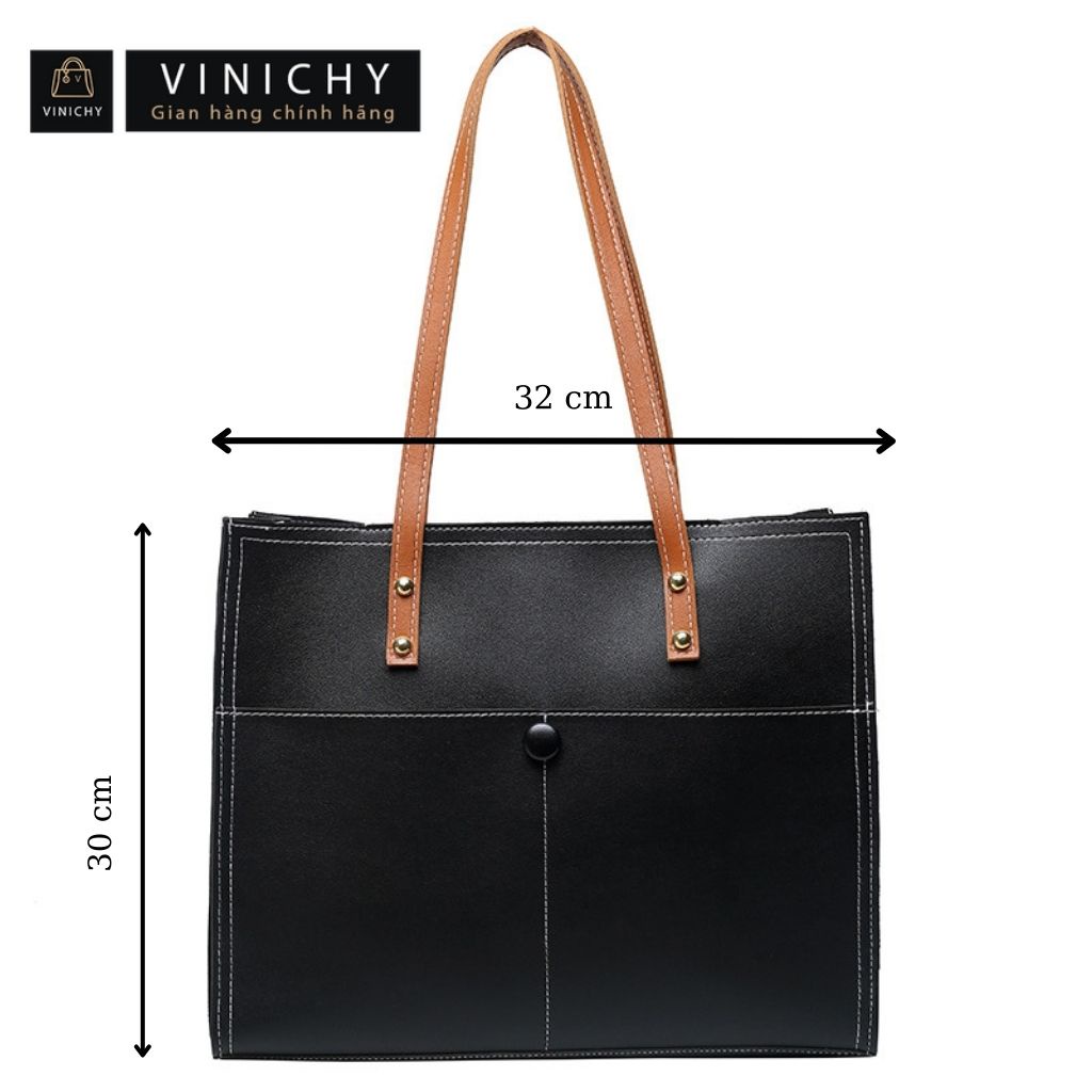 Túi Tote công sở nữ đeo chéo, túi đi chơi, đi học VINICHY, da cao cấp size 32cm HA173