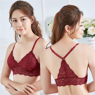 Bralette dáng dài chất ren mềm Bralette ren dáng crop top đi biển