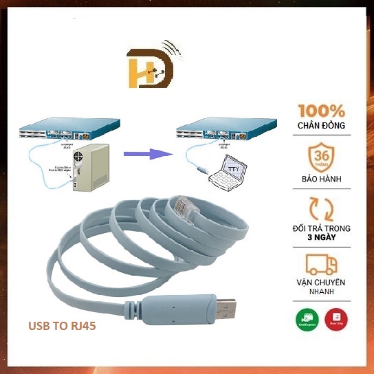 Cáp lập trình cisco - Console USB to RJ45 Cable