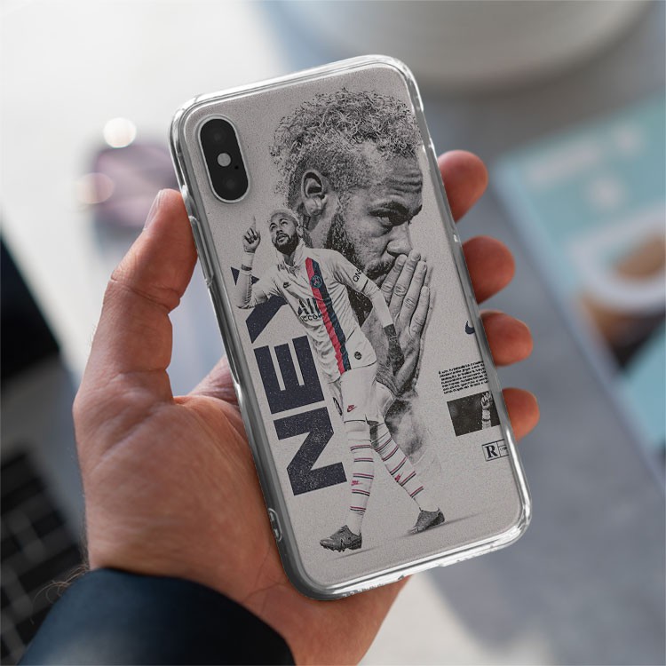 Ốp lưng thần đồng Neymar trong màu áo CLB PSG  cho Iphone 5 6 7 8 Plus 11 12 Pro Max X Xr FOO20210050