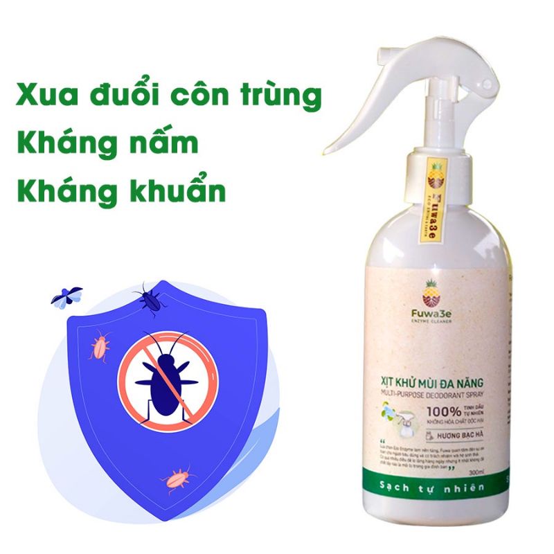 Xịt Khử Mùi Đa Năng Fuwa3e 300ml khử mùi phòng tủ quần áo xe hơi thú cưng