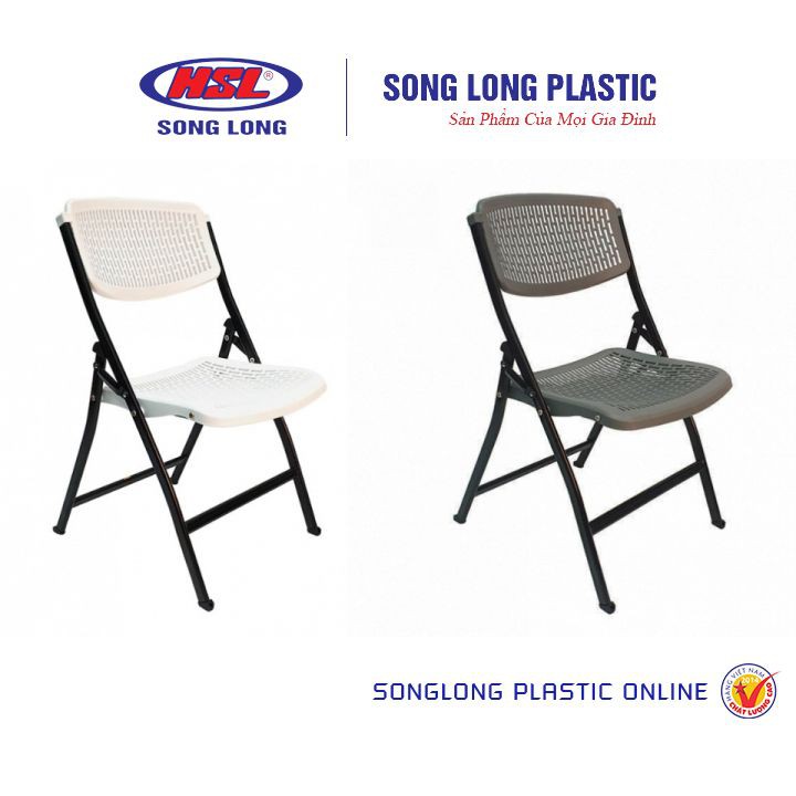 Ghế Làm Việc,  Ngồi Ngoài Trời,  Nhà Hàng, Decor Phong Cách, Ghế Gấp Chân Sắt Song Long 2772