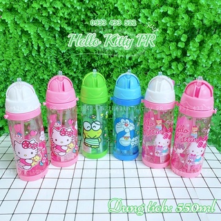 Bình nước có dây đeo Hellokitty Doremon Doraemon