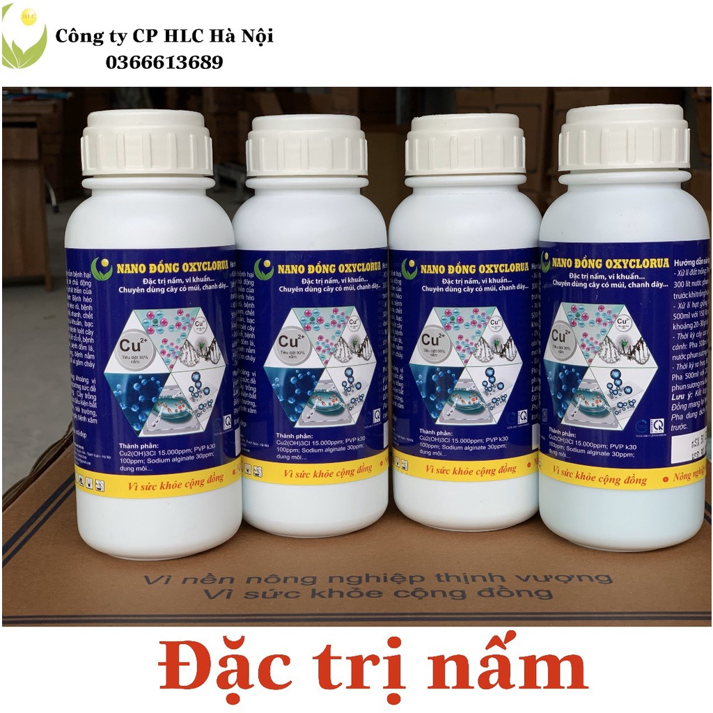 CẶP NANO BẠC ĐỒNG VÀ NANO ĐỒNG OXY HLC. Đánh bay nấm khuẩn.