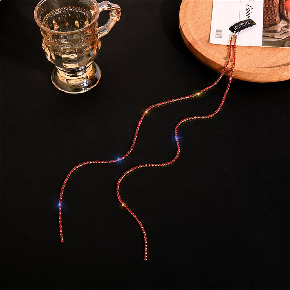 Dây Cột Tóc Bản Lớn Đính Đá Lấp Lánh Nhiều Màu Sắc Thời Trang