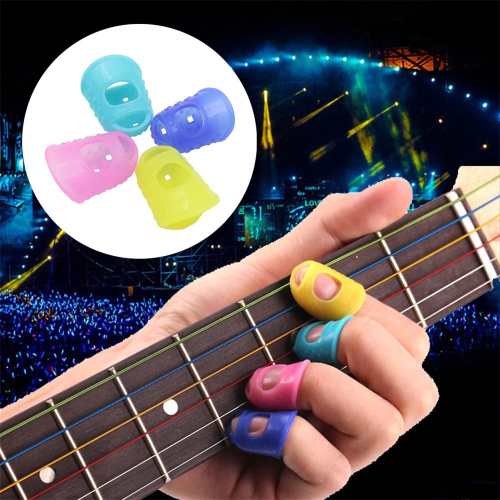 Dụng cụ bảo vệ ngón tay khi chơi đàn guitar tiện dụng bằng silicon