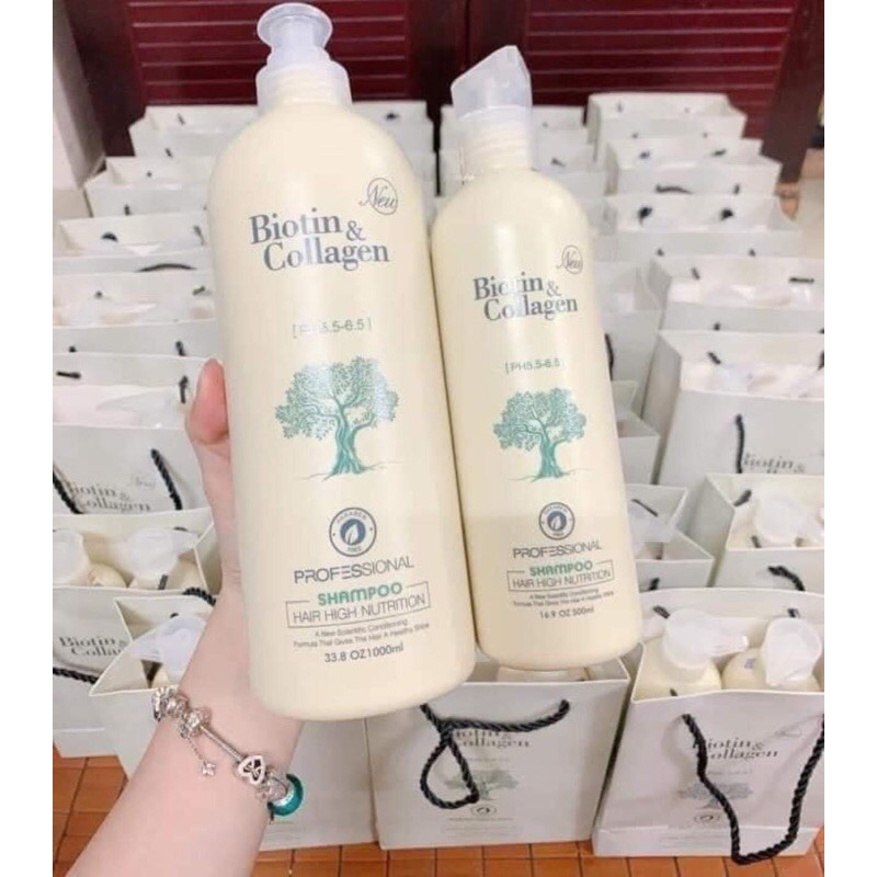 BỘ DẦU GỘI DẦU XẢ BIOTIN CHỐNG RỤNG VÀ KÍCH THÍCH MỌC TÓC BIOTIN & COLAGEN 1000ML | BigBuy360 - bigbuy360.vn