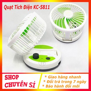 Quạt tích điện để bàn KC-5811 Quạt mini nhỏ gọn Bền - Thiết kế tiện dụng Dễ dàng di chuyển