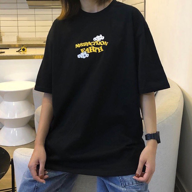 [ PINK ] Áo thun phông tay lỡ form rộng EARTH Unisex
