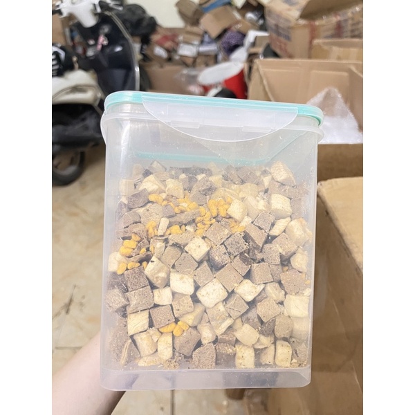 Hộp mix trứng + gan + ức gà 600g cho cún méo hamster