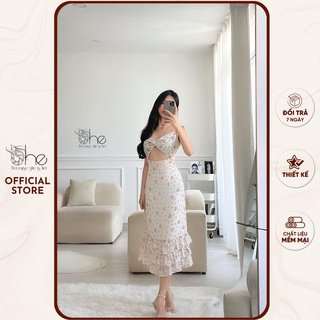 Đầm dự tiệc 2 dây sang trọng She, Váy đi biển 2 dây thời trang cho nữ SDX150