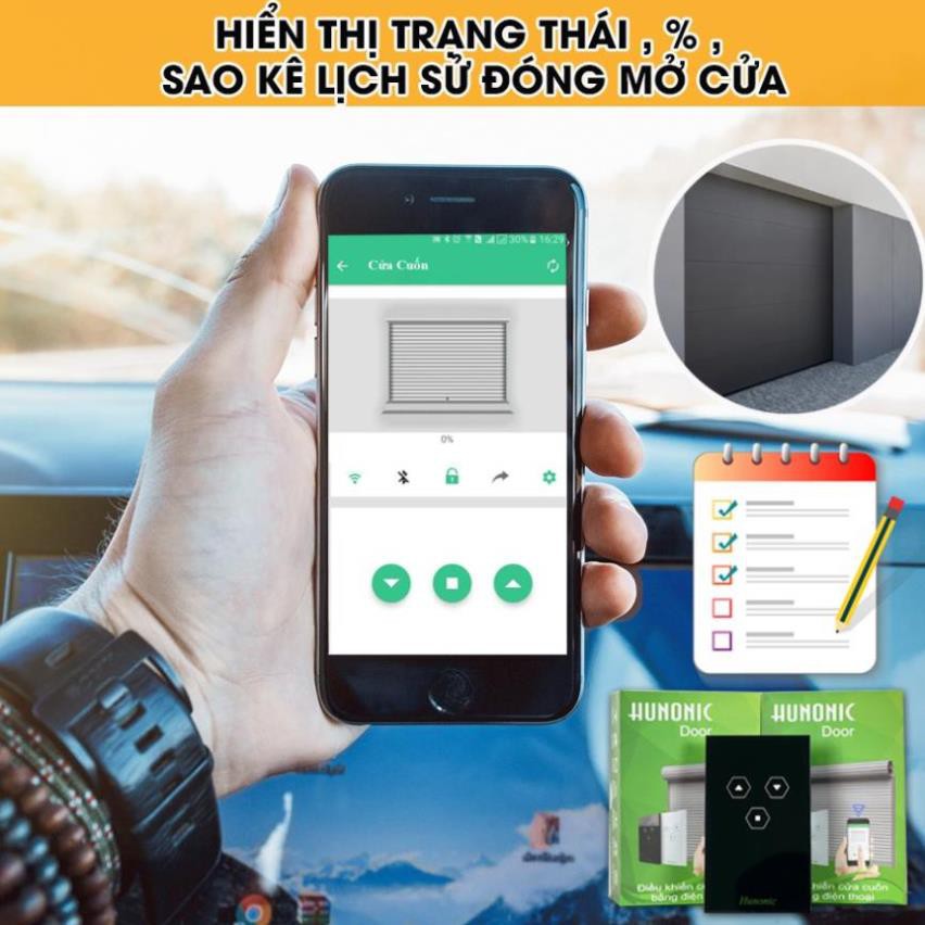 Công Tắc Cửa Cuốn Thông Minh Hunonic Door Điều Khiển Từ Xa Bằng Điện Thoại, Bảo Hành 12 Tháng 1 Đổi 1