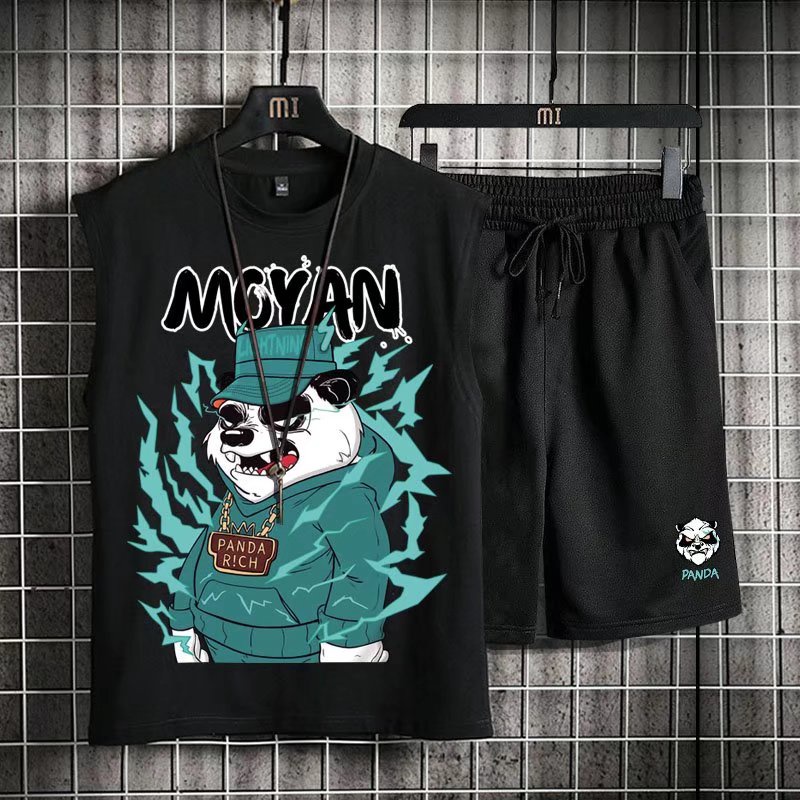 Bộ đồ thể thao sát nách thời trang Âu Mỹ mùa hè sành điệu cỡ M-8XL cho nam