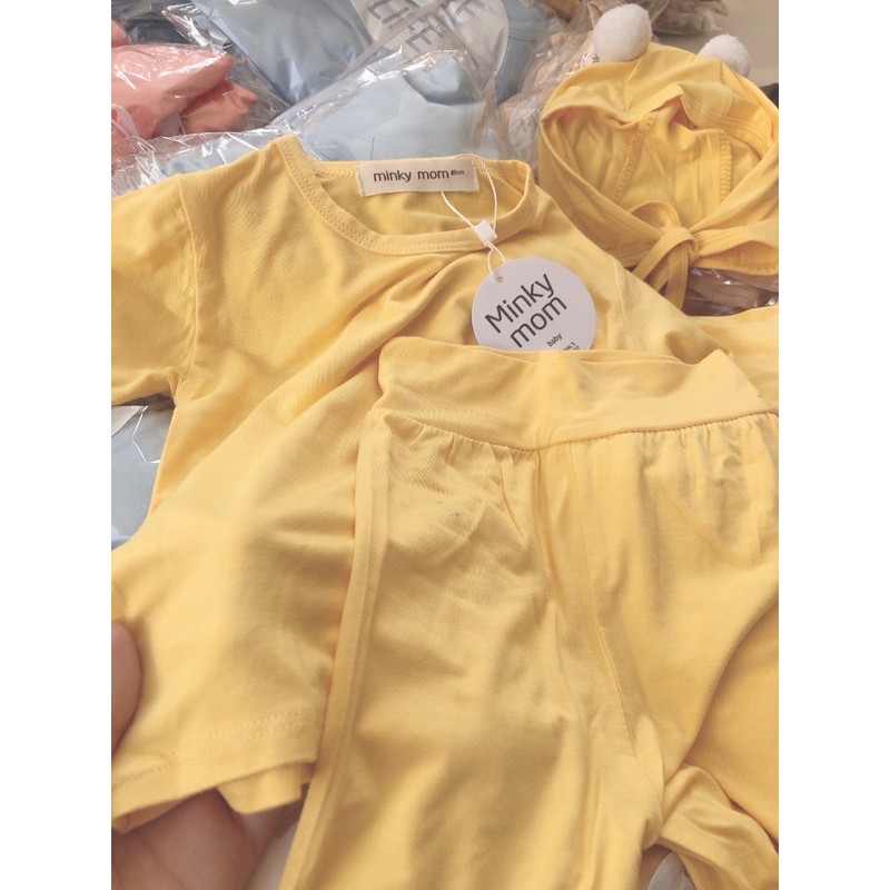 Bộ Minky Mom Cho Bé 💖 Bộ Mũ Tai Thỏ Minky Mom Cho BéTrai Bé Gái - Chất Thun Lạnh Cao Cấp Siêu Mềm Mịn Mát