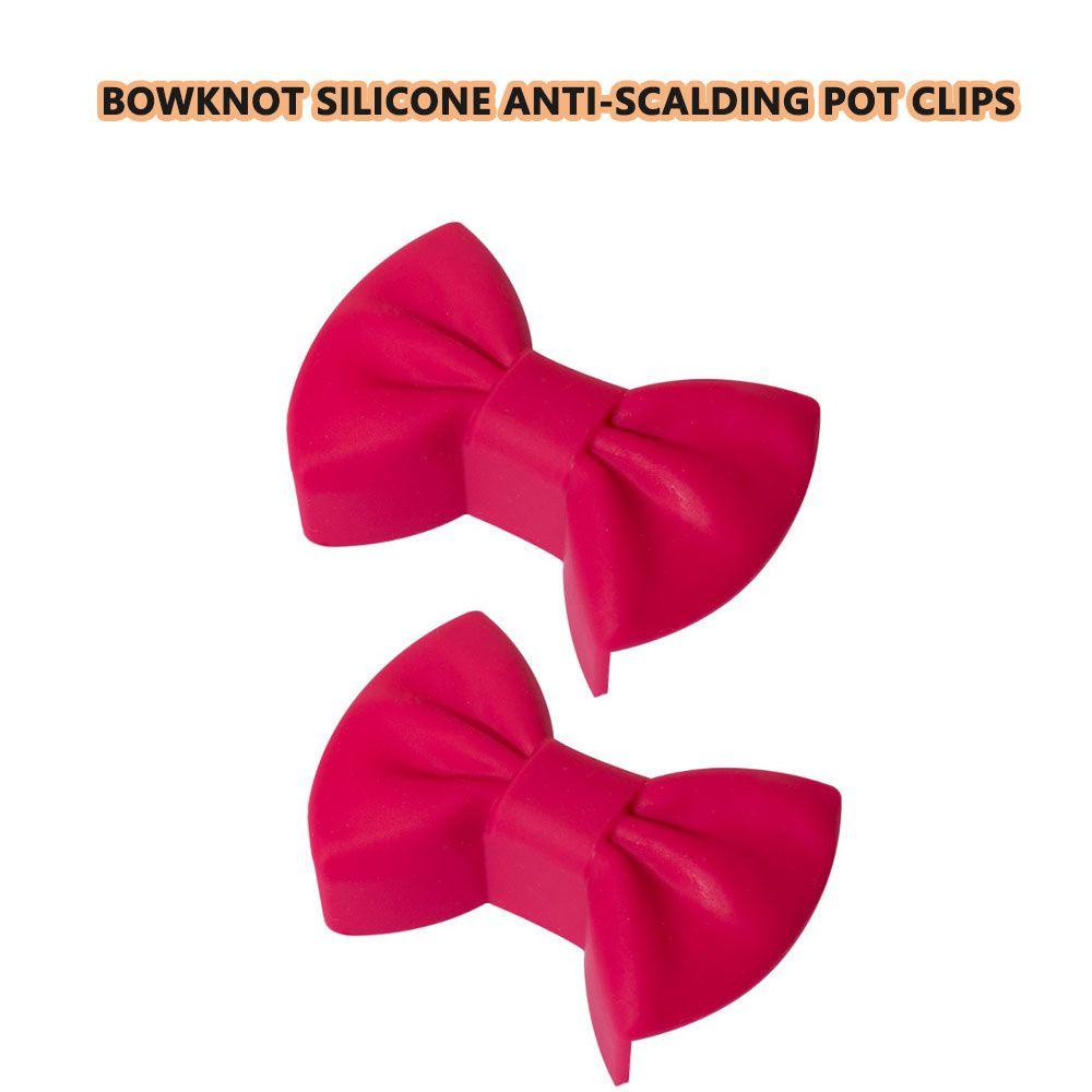 Set 2 Kẹp Nhấc Nồi Cách Nhiệt Chống Trượt Hình Nơ Giá Đỡ
