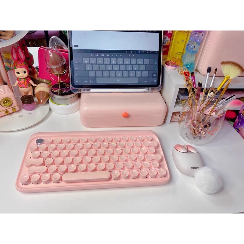 Bàn phím cơ không dây bluetooth Lofree bản giới hạn hoa anh đào chính hãng